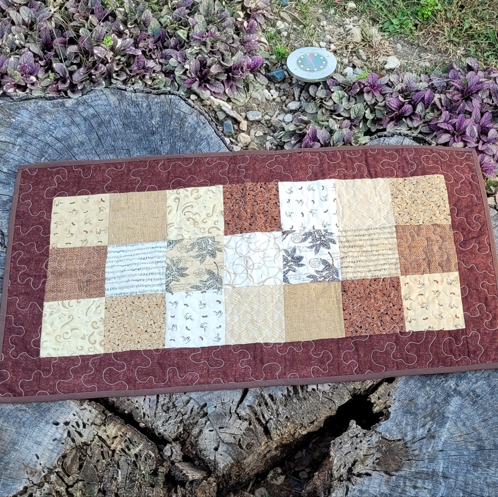 Coffee Bar Quilted Table Runner